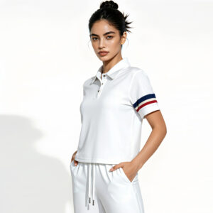 cyr 2656 best selling women's casual two piece set — short sleeve top (solid/striped) paired with trousers (featuring zipper accents) | wholesale women's casual wear & loungewear