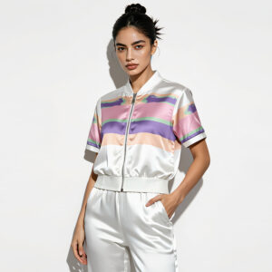 2026 best selling women's casual two piece set – short sleeve top (solid color/colorful pattern) paired with long pants (zipper) | wholesale women's casual wear and loungewear