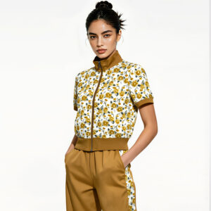 2026 best selling women's casual two piece set — short sleeve top (solid/printed) paired with trousers (featuring zipper accents) | wholesale women's casual wear & loungewear