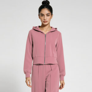 2026 best selling women's casual two piece set: solid color zip up hoodie & pants — women's casual wear & loungewear (wholesale)