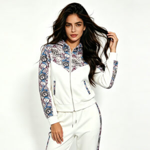 new women's two piece sportswear set — casual zip up hoodie & loungewear